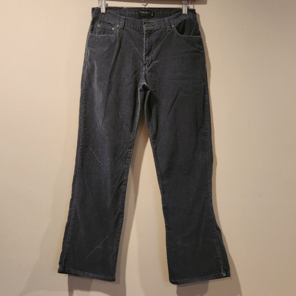 AMERICAN EAGLE bootcut gray corduroy pants 5 pocket style size 12